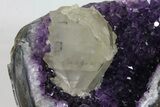 Unique Amethyst Geode with Calcite on Metal Stand - Uruguay #171899-3